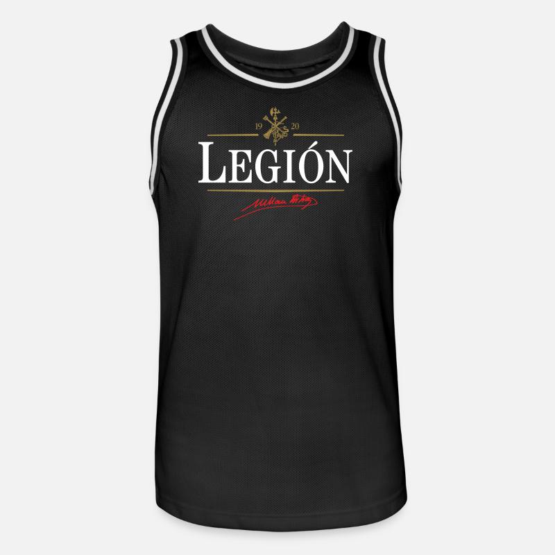 Legion (dark) - Maglia da basket per uomo - nero/bianco