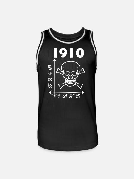 St. Pauli - Männer Basketball-Trikot - Schwarz/Weiß