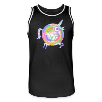 Pferd mit Flügeln - Männer Basketball-Trikot - Schwarz/Weiß - Vorne - AI Model Male 185 dark (185cm)