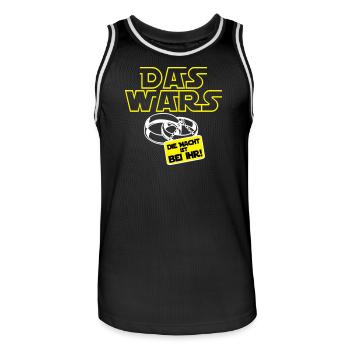 Junggesellenabschied , Das wars bei Ihr ...(25) - Männer Basketball-Trikot - Schwarz/Weiß - Vorne - AI Model Male 185 dark (185cm)