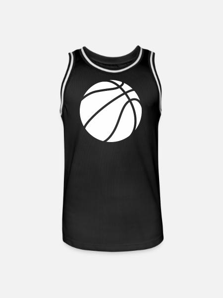 Basketball logo white - Men's Basketball Jersey - black/white