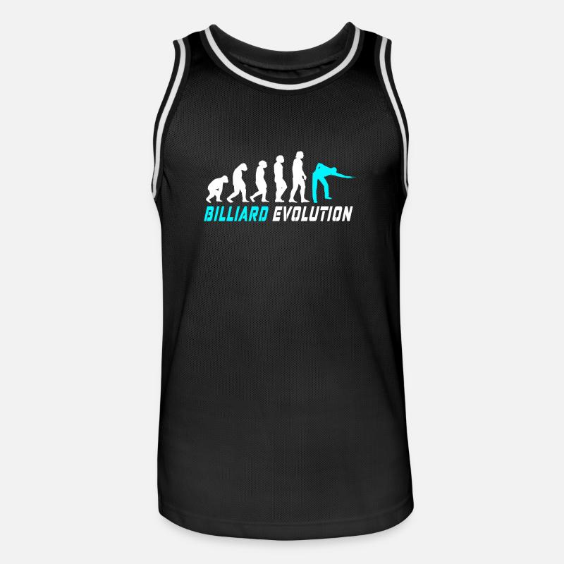 Billiard evolution design / gift idea - Men's Basketball Jersey - black/white