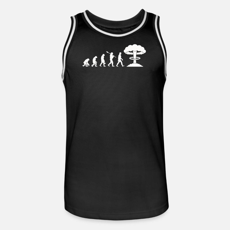 Evolution-Atombombe - Männer Basketball-Trikot - Schwarz/Weiß