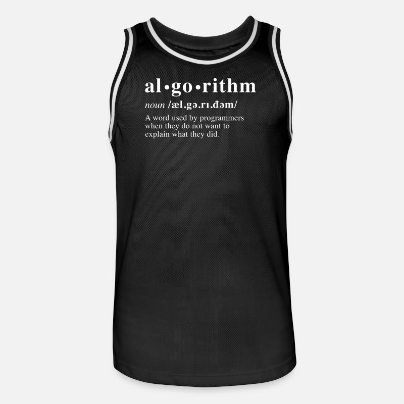 Algorithm Definition - Men's Basketball Jersey - black/white
