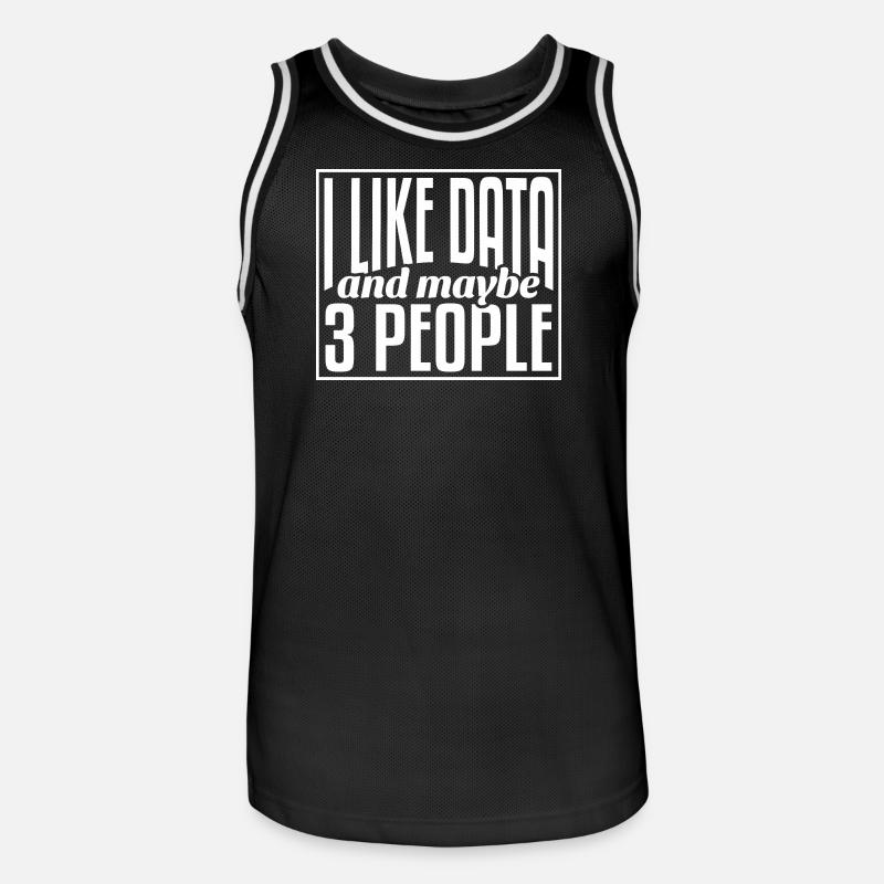 Data Data Science Data Analyst - Men's Basketball Jersey - black/white