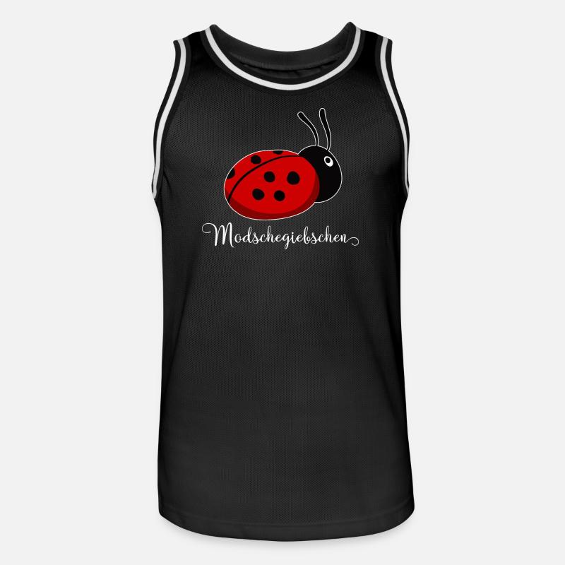 Modschegiebchen Ladybug Saxon Gift Idea - Men's Basketball Jersey - black/white