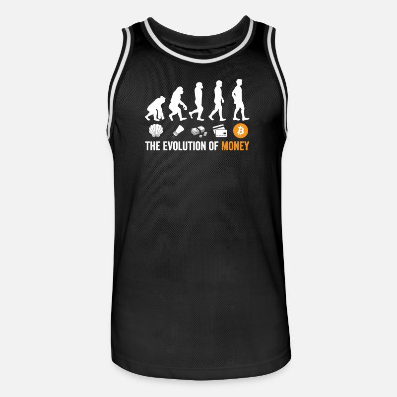 Evolution de l’argent bitcoin - Maillot de basket Homme - noir/blanc