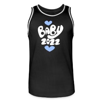 Bébé 2022 - Maillot de basket Homme - noir/blanc - Devant - AI Model Male 185 dark (185cm)