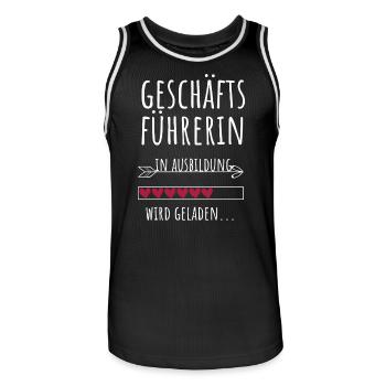 Geschäftsführerin Chefin CEO Ausbildung Geschenk - Männer Basketball-Trikot - Schwarz/Weiß - Vorne - AI Model Male 185 dark (185cm)