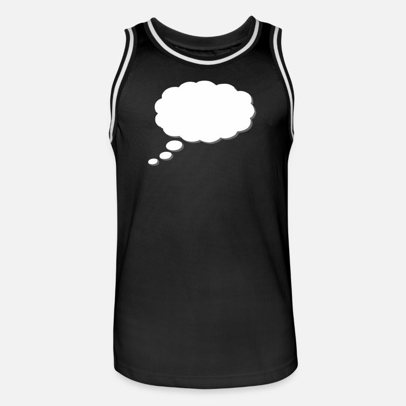 Thought Cloud, Thinkbubble. To personalize - Men's Basketball Jersey - black/white