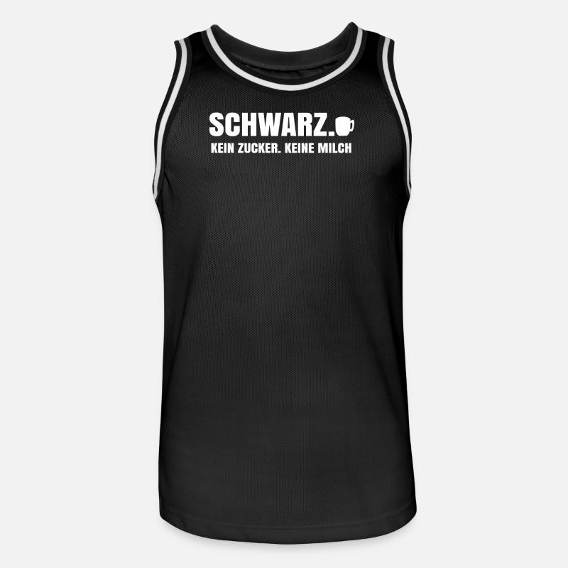 Kaffee Trinken Kaffeetasse Kaffeetrinker Statement - Männer Basketball-Trikot - Schwarz/Weiß