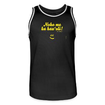 Noho me ka hau'oli! - Männer Basketball-Trikot - Schwarz/Weiß - Vorne - AI Model Male 185 dark (185cm)