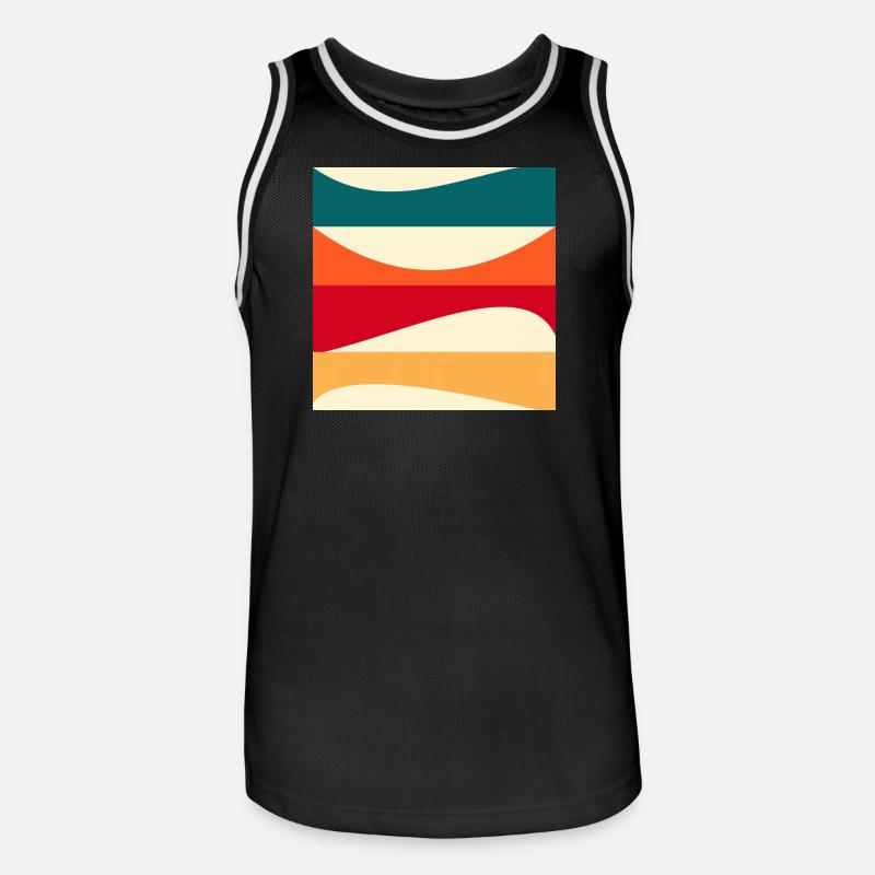 Constructivism - MODERN ART - BACKGROUND - Men's Basketball Jersey - black/white