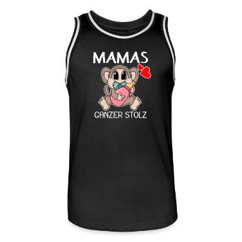 Baby Geburt Schwanger Babyspruch Sprüche - Männer Basketball-Trikot - Schwarz/Weiß - Vorne - AI Model Male 185 dark (185cm)