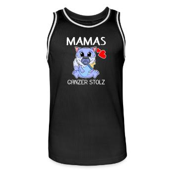 Baby Geburt Schwanger Babyspruch Sprüche - Männer Basketball-Trikot - Schwarz/Weiß - Vorne - AI Model Male 185 dark (185cm)