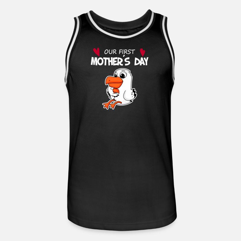 Muttertag - erster Muttertag Geschenk - Männer Basketball-Trikot - Schwarz/Weiß