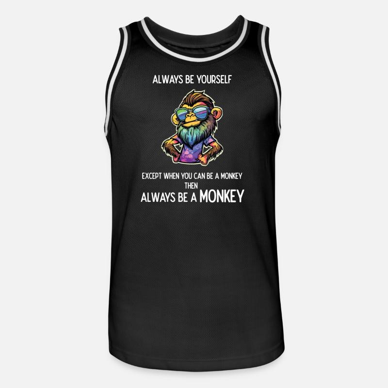 Sei immer ein Affe - Männer Basketball-Trikot - Schwarz/Weiß