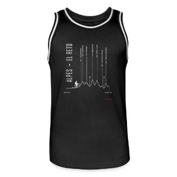 ZURICH APRICA für Schwarz - Männer Basketball-Trikot - Schwarz/Weiß - Vorne - AI Model Male 185 dark (185cm)