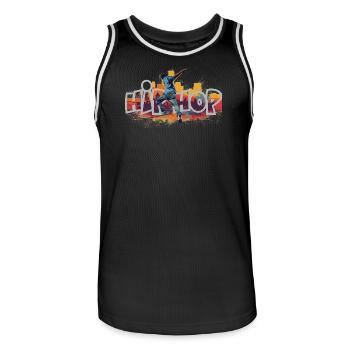 Hip Hop Breakdancer Geschenk - Männer Basketball-Trikot - Schwarz/Weiß - Vorne - AI Model Male 185 dark (185cm)
