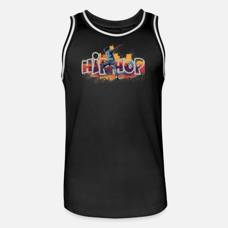 Hip Hop Breakdancer Geschenk - Männer Basketball-Trikot - Schwarz/Weiß