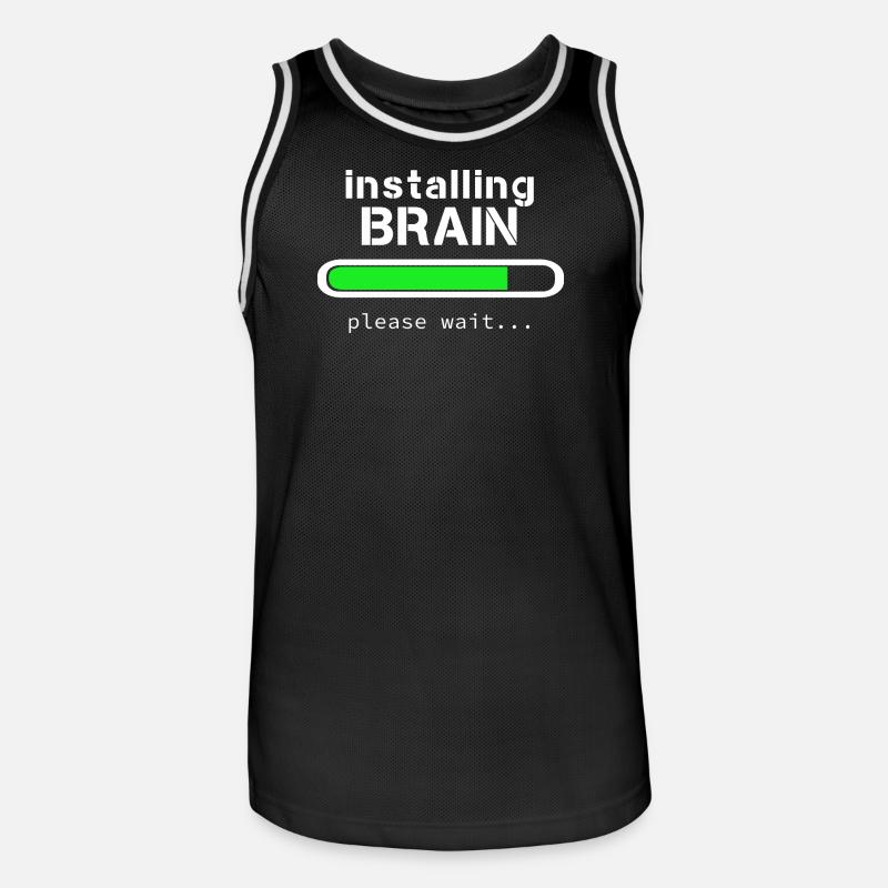 Installing Brain - Maillot de basket Homme - noir/blanc