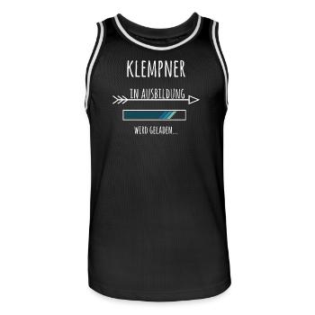 Klempner Ausbildung Beruf Geschenk - Männer Basketball-Trikot - Schwarz/Weiß - Vorne - AI Model Male 185 dark (185cm)