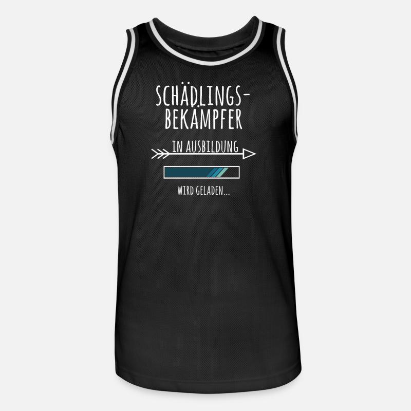 Schädlingsbekämpfer Ausbildung Geschenk Schädlinge - Männer Basketball-Trikot - Schwarz/Weiß