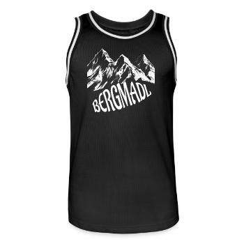 Bergmadl - Männer Basketball-Trikot - Schwarz/Weiß - Vorne - AI Model Male 185 dark (185cm)