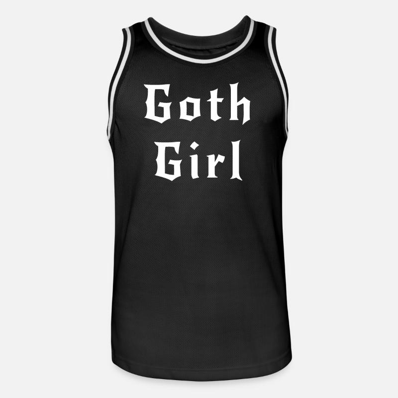 Gothic-Mädchen, Geschenk für Gothic-Mädchen oder -Frau - Männer Basketball-Trikot - Schwarz/Weiß
