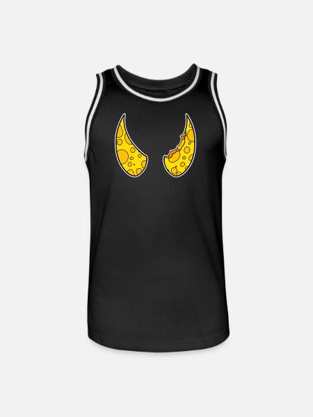Horn Hörner Käse Teufel - Männer Basketball-Trikot - Schwarz/Weiß