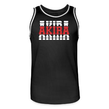 t-shirt Akira t-shirt gift idea stacked text - Men's Basketball Jersey - black/white - Front - AI Model Male 185 dark (185cm)