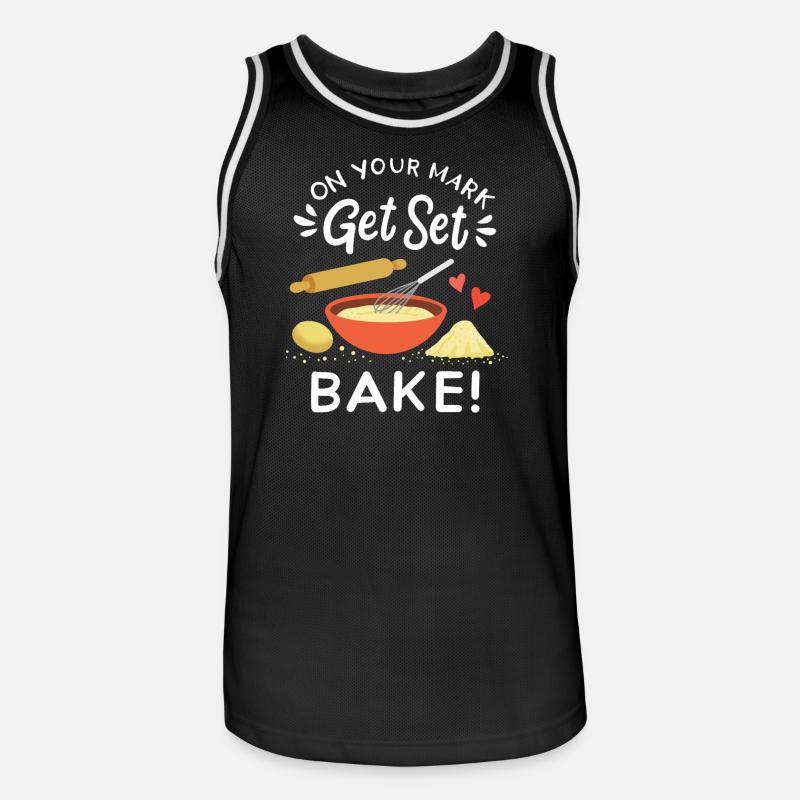 Backen Bäcker Hobbybäcker - Männer Basketball-Trikot - Schwarz/Weiß