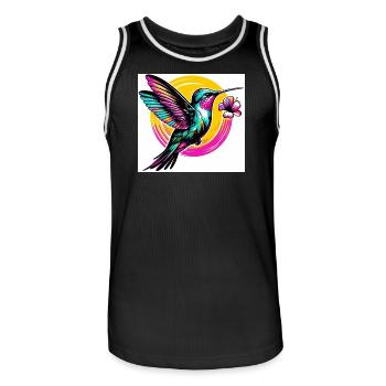 Colibri - Maillot de basket Homme - noir/blanc - Devant - AI Model Male 185 dark (185cm)