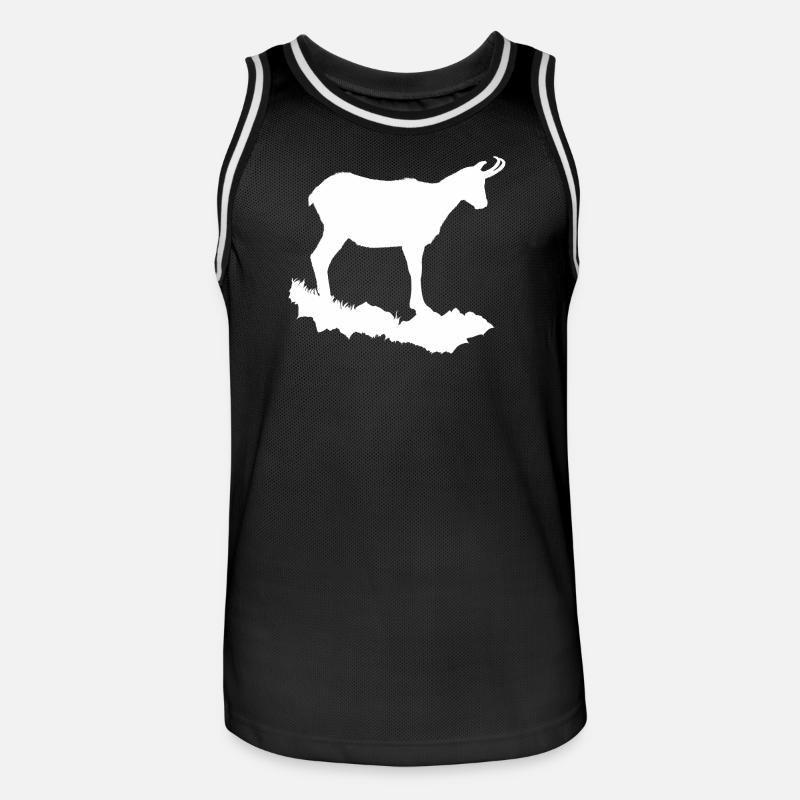Camoscio - Maglia da basket per uomo - nero/bianco
