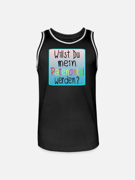 TAUFE - PATENONKEL WERDEN - Männer Basketball-Trikot - Schwarz/Weiß
