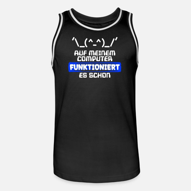 Computer Developer Software Developer Statement - Men's Basketball Jersey - black/white