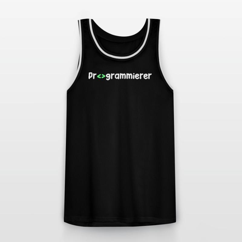 Programmierer Computerfreak Skripting Code Nerd Männer Basketball-Trikot