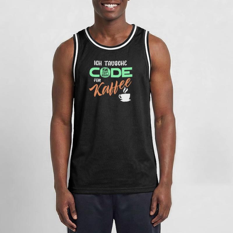 Code Developer Statement Programmierer Computer Männer Basketball-Trikot