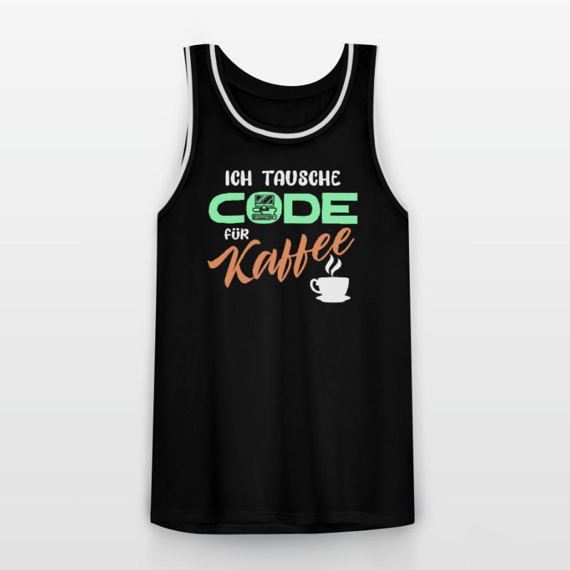Code Developer Statement Programmierer Computer Männer Basketball-Trikot