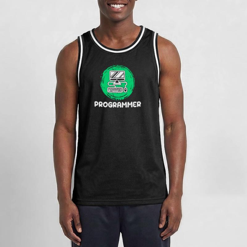 Computer Developer Programmierer Computerfreak Männer Basketball-Trikot
