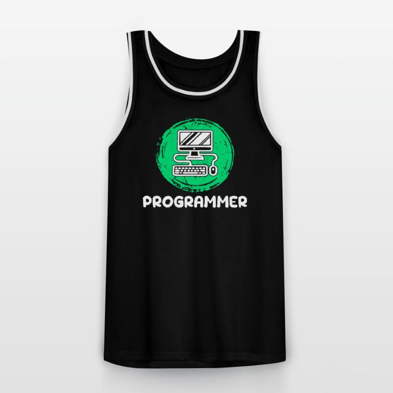 Computer Developer Programmierer Computerfreak Männer Basketball-Trikot