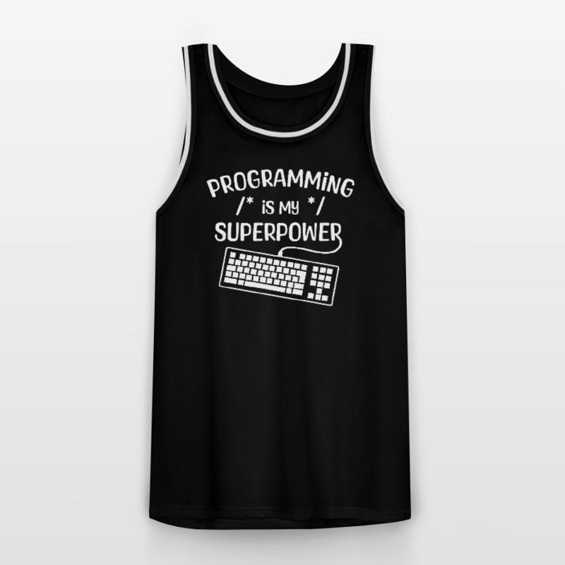 Computerfreak Developer Statement Coding Computer Science Men's Basketball Jersey