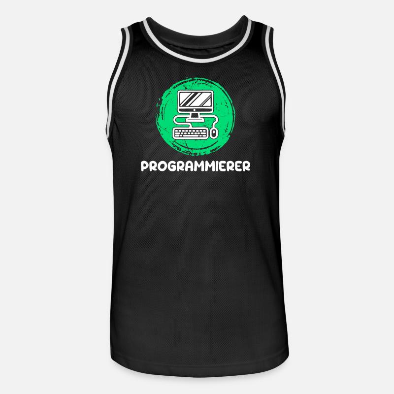 Computer Freak Scripting Programmeur Développeur - Maillot de basket Homme - noir/blanc