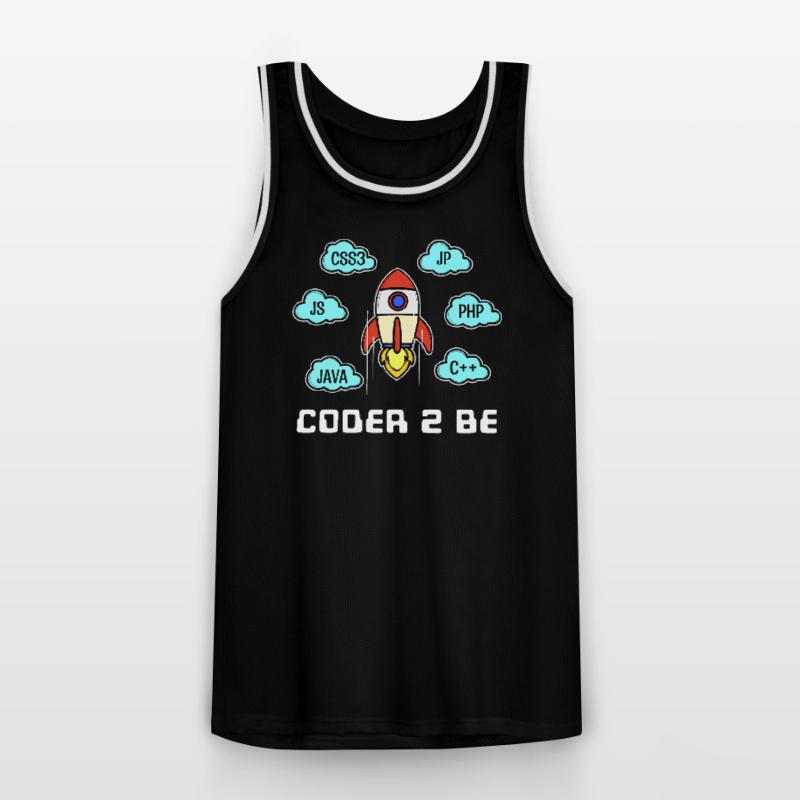 Developer Statement Css Php Java C++ Programmer Men's Basketball Jersey