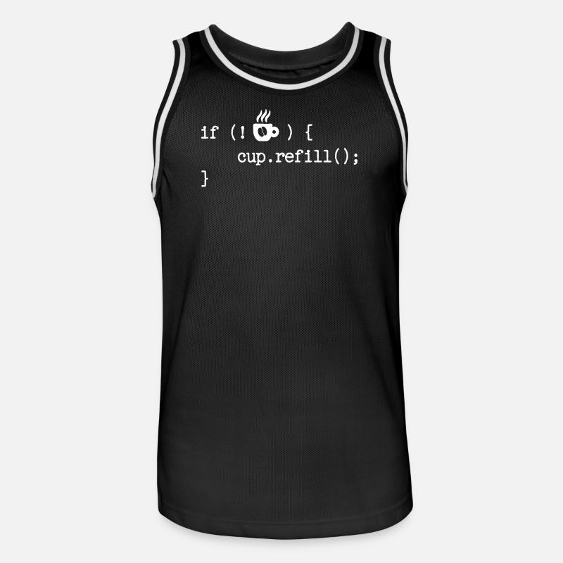 Debug Programmierer Coden Developer Computerfreak - Männer Basketball-Trikot - Schwarz/Weiß