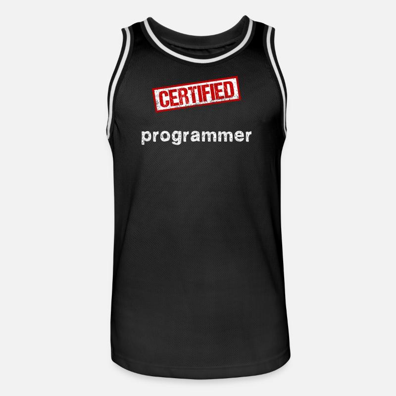 Programmierer - Männer Basketball-Trikot - Schwarz/Weiß