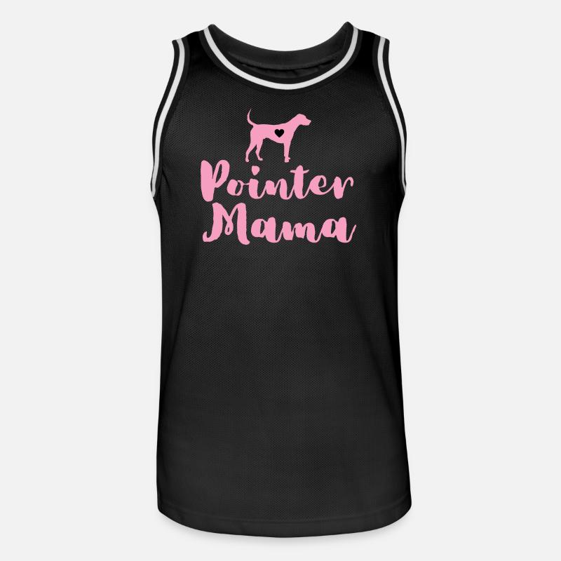 Deutsch Pointer Mama Pointer Mama - Männer Basketball-Trikot - Schwarz/Weiß