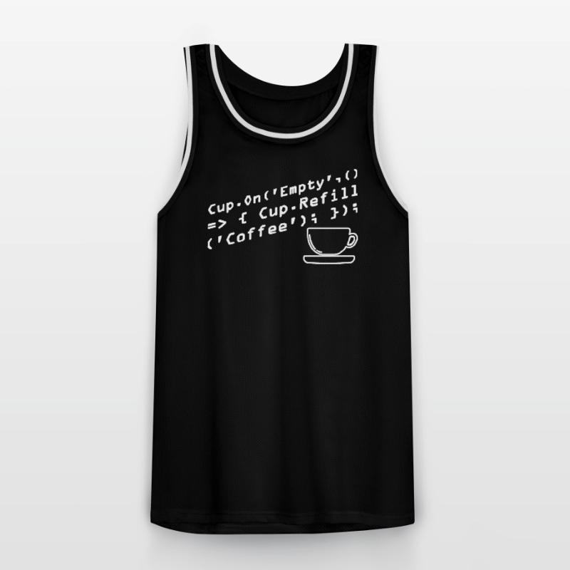 Programmers generate code from coffee Men's Basketball Jersey