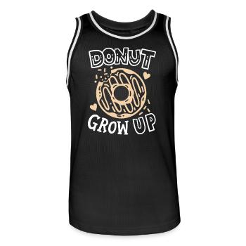 Donut Donut-Wortspiel - Männer Basketball-Trikot - Schwarz/Weiß - Vorne - AI Model Male 185 dark (185cm)
