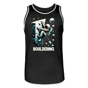 Bouldering Astronaut Spaceman Gift - Men's Basketball Jersey - black/white - Front - AI Model Male 185 dark (185cm)
